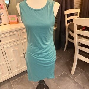 Teal Sleeveless Mini Dress
